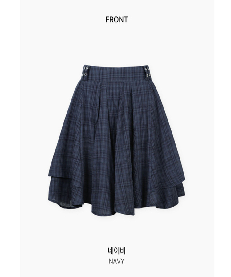 フリルチェックスカート