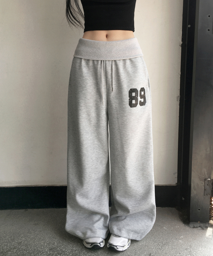89レタリングワイドトレーニングパンツ｜トレーニングパンツ｜韓国