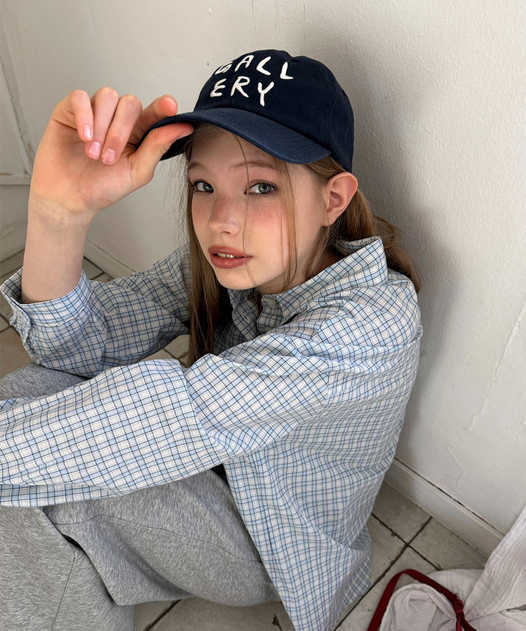 チェックオーバーフィットシャツ SKY BLUE