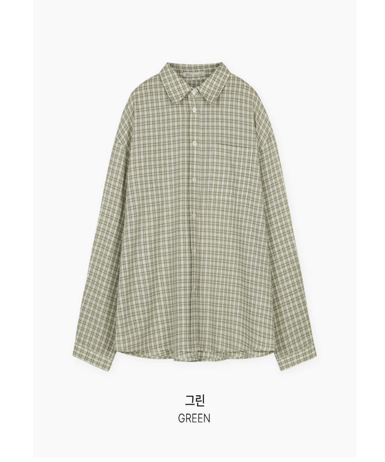 チェックオーバーフィットシャツ