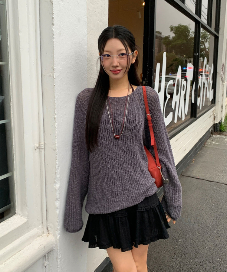 サマーラグランニット CHARCOAL