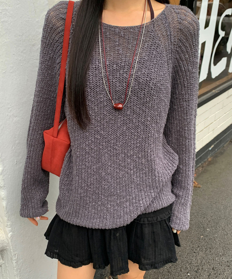 サマーラグランニット CHARCOAL