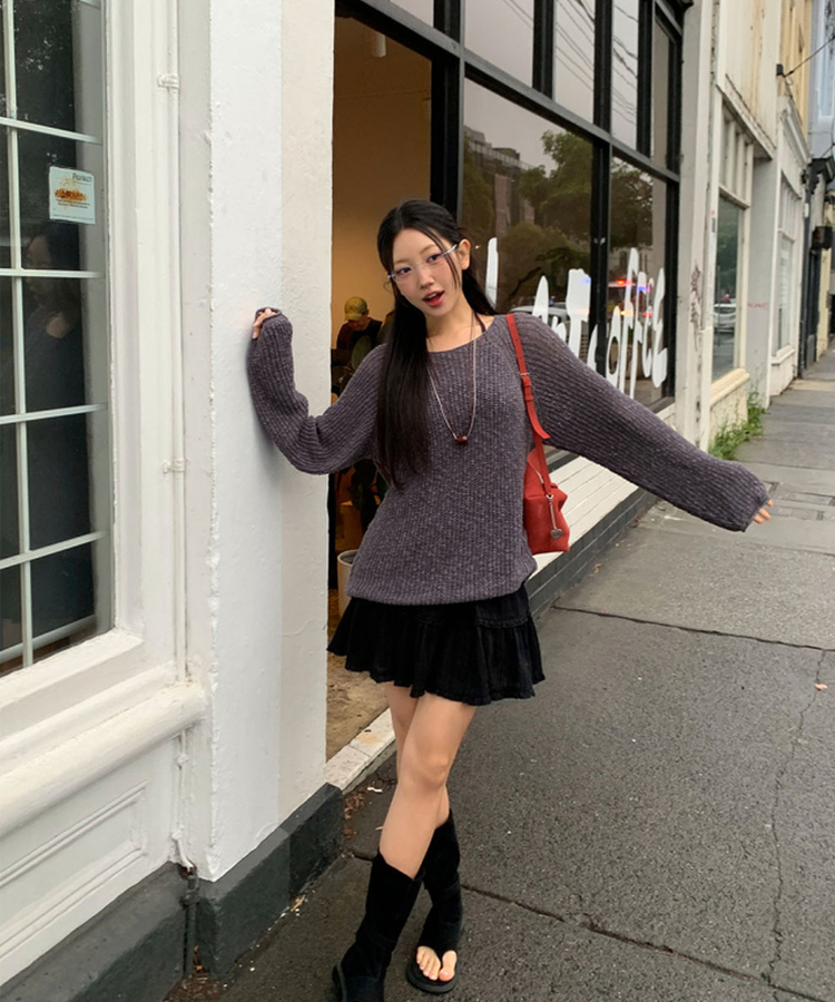 サマーラグランニット CHARCOAL