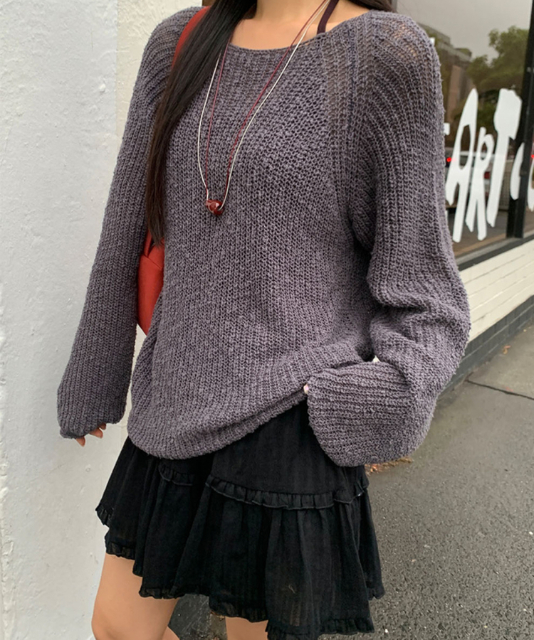 サマーラグランニット CHARCOAL