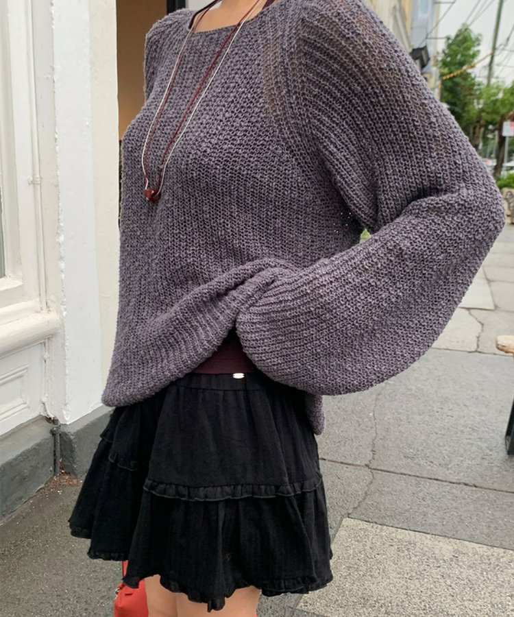 サマーラグランニット CHARCOAL