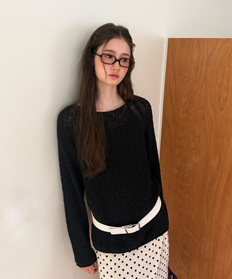 サマーラグランニット BLACK