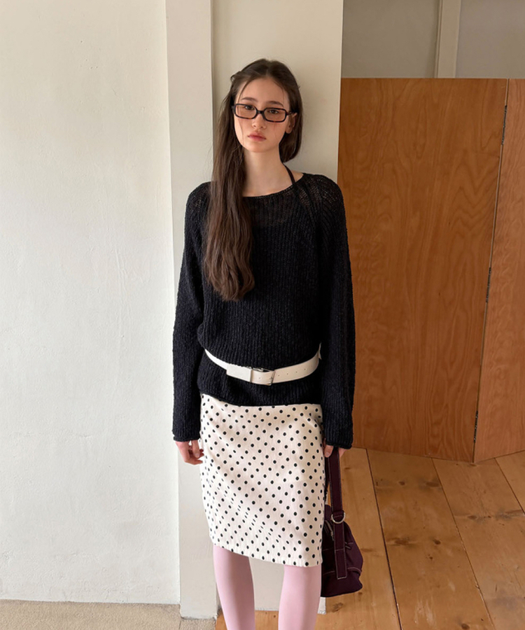 サマーラグランニット BLACK