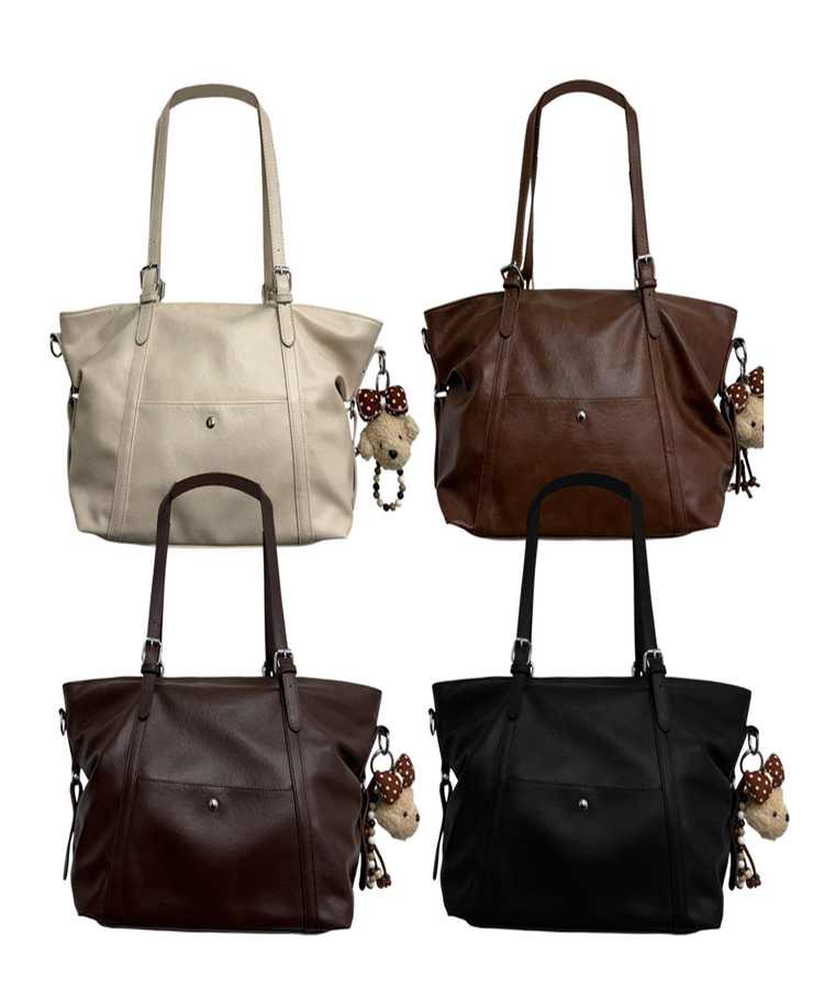 【キーリング付き】ビンテージレザーショルダーバッグ