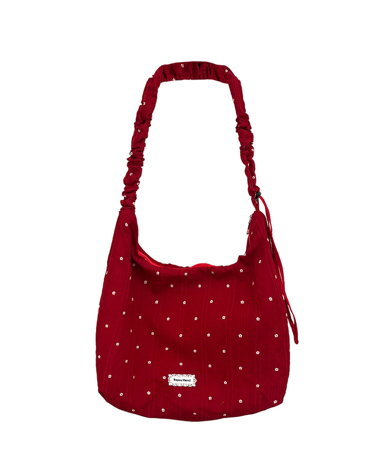 パッチストリングクロスショルダーバッグ(6color)