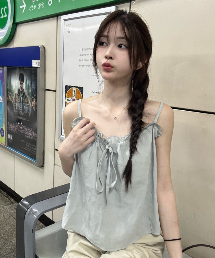 chinatsu aoyama キャミソール フリルビスチェ 上衣のみ フリルキャミソールビスチェ｜ブラウス｜韓国ファッション通販 SONA