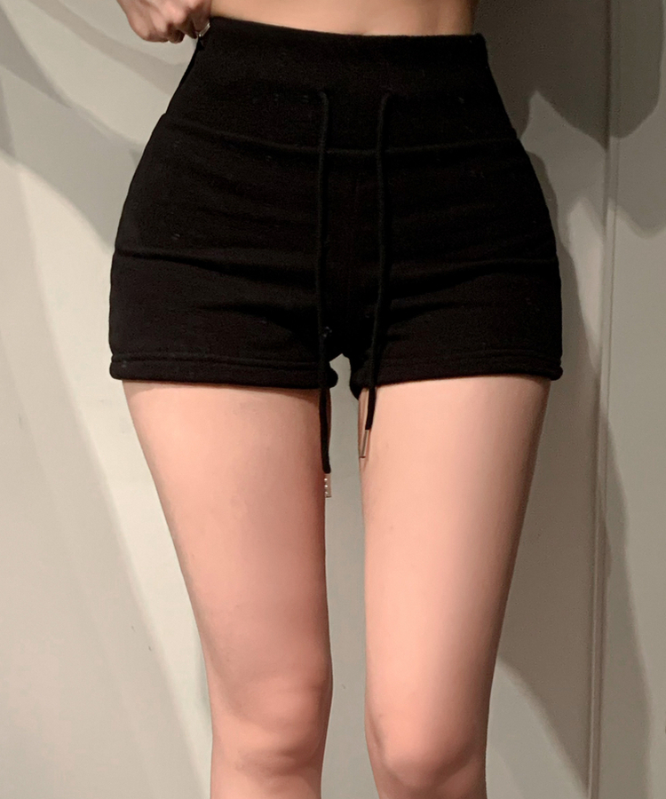 バンディングコットンショートパンツ BLACK