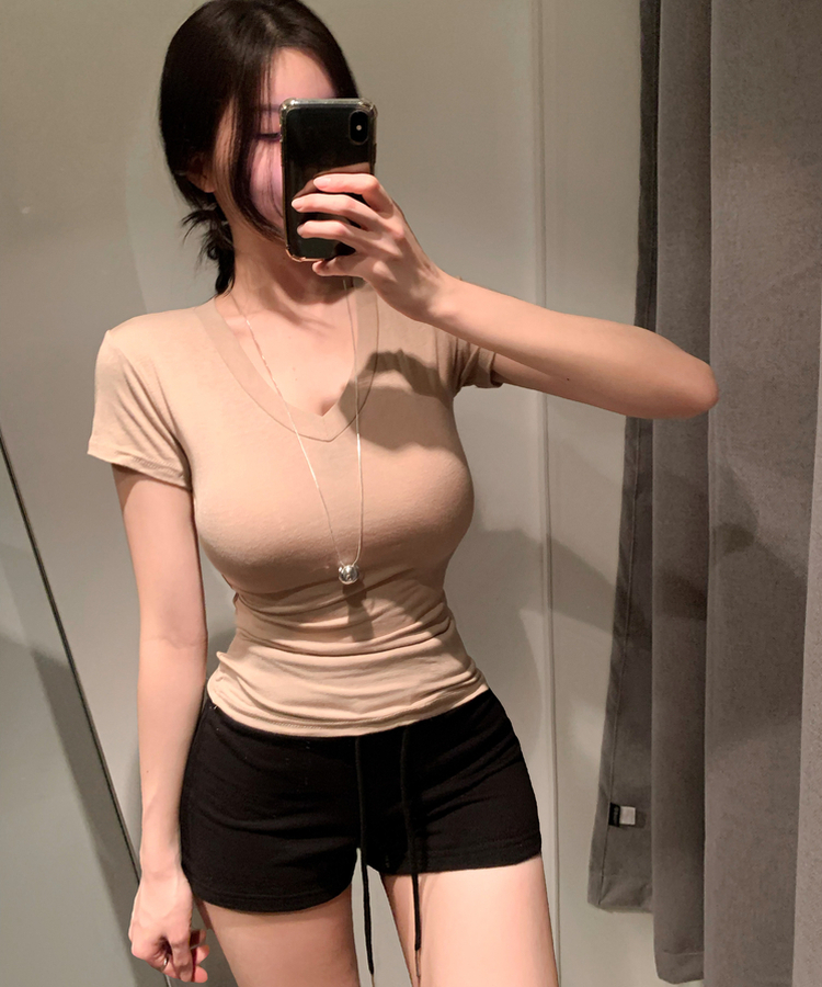 バンディングコットンショートパンツ BLACK