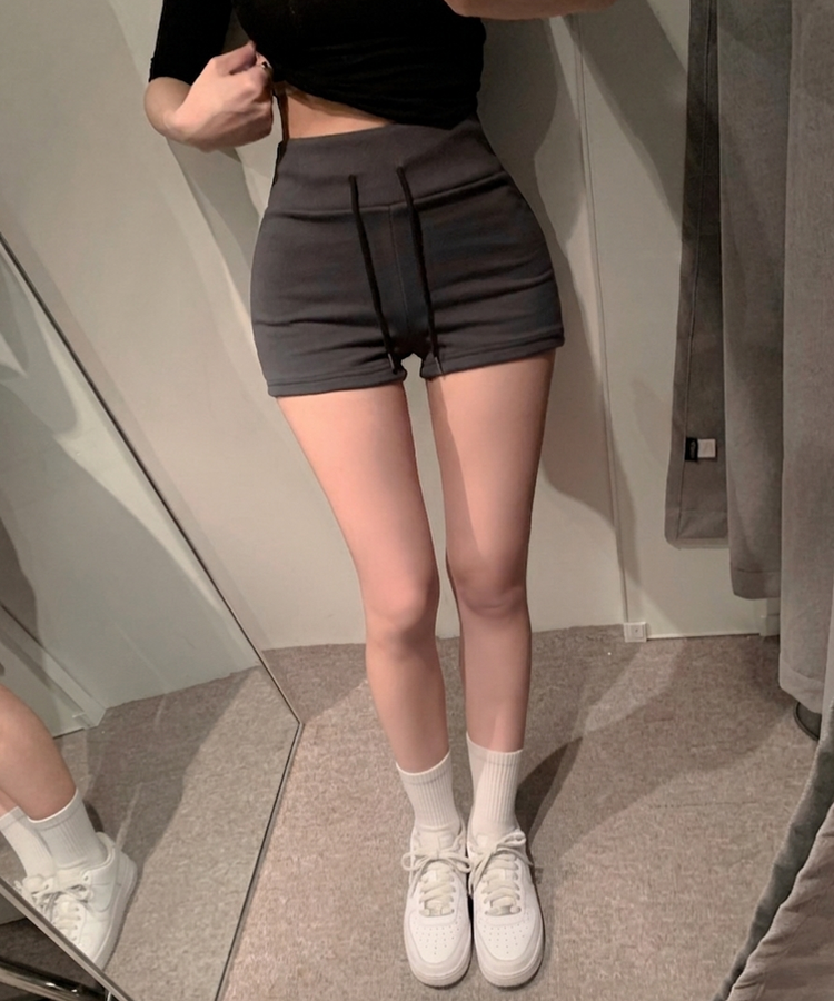 バンディングコットンショートパンツ CHARCOAL