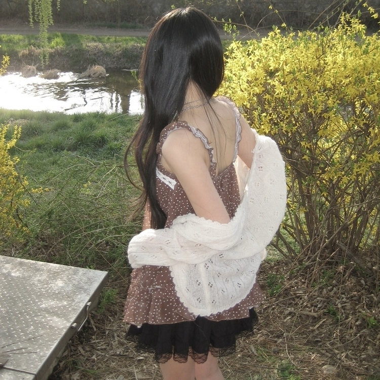 シフォンブラウスミニワンピース CHESTNUT BROWN