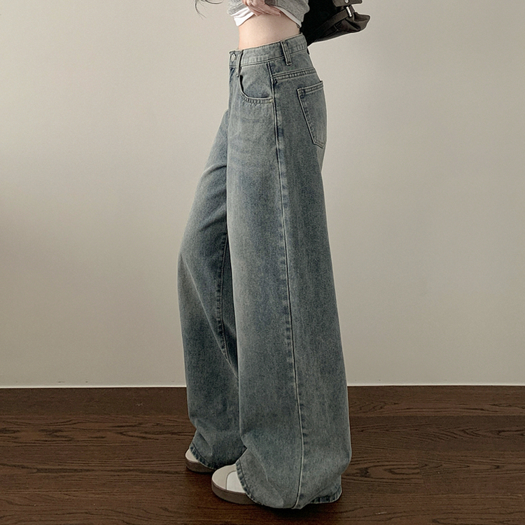 【丈別】人生ワイドビンテージデニムパンツ GREY