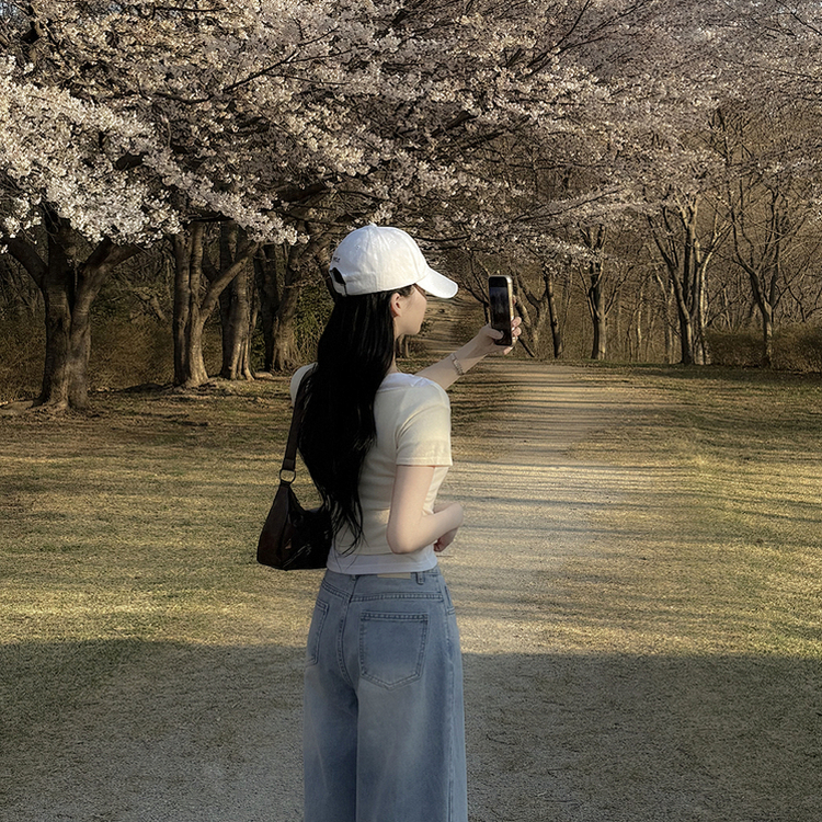 ウエストシャーリングレイヤード半袖Tシャツ(6color) OLIVE