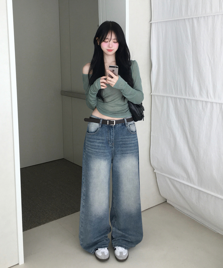 모렌 양브이넥 텐셀 시스루 티셔츠 긴팔 레이어드 데일리 캐주얼 이너티 컬러맛집 13color 민트