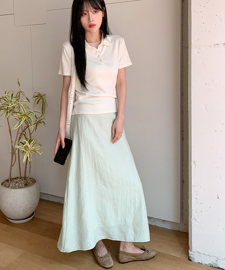 ベーシックカラー半袖Tシャツ(5color) CREAM