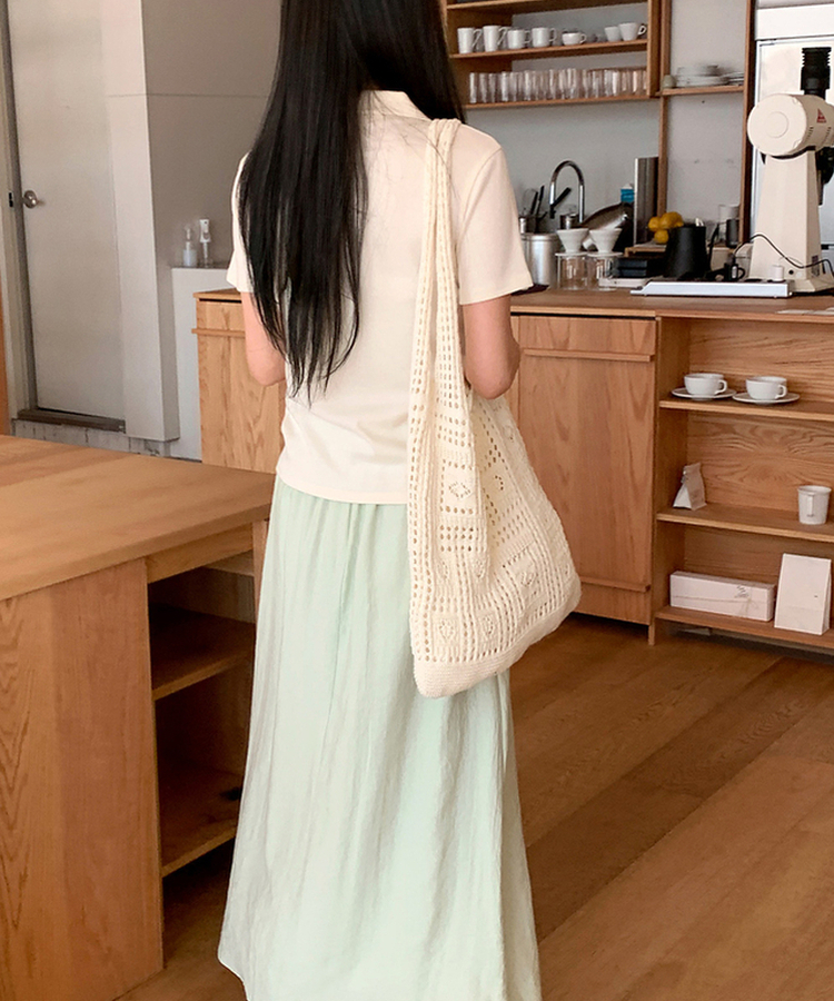 ベーシックカラー半袖Tシャツ(5color) CREAM