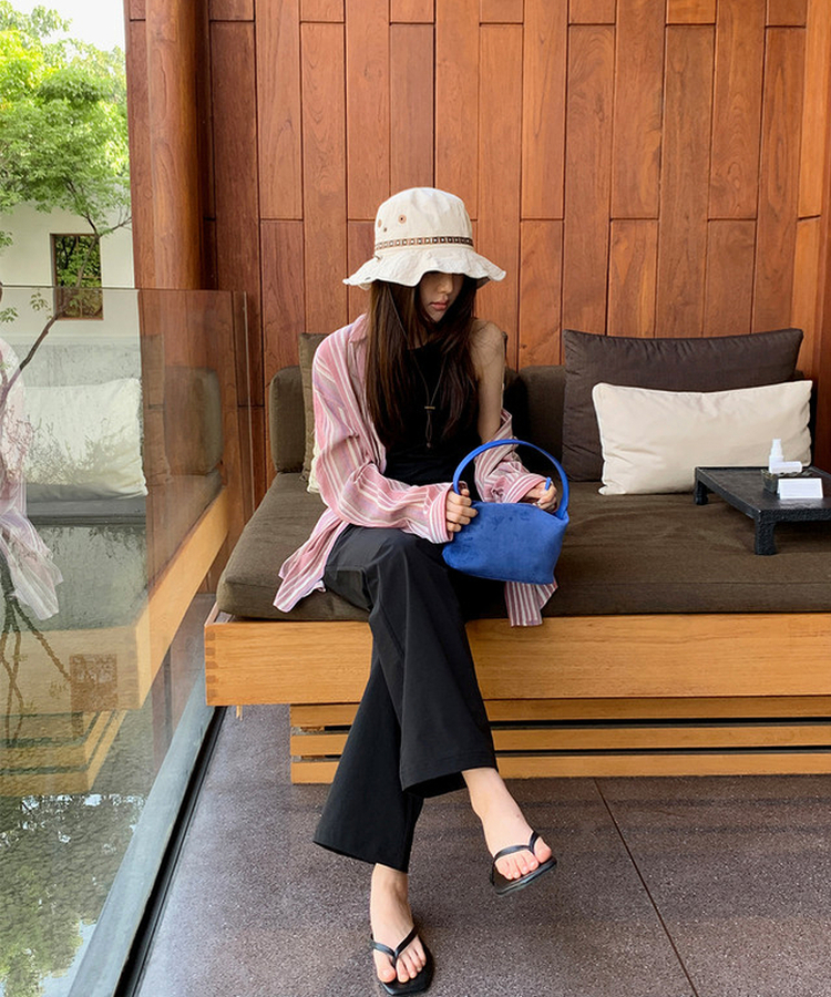 オーバーフィットストライプシャツ PINK