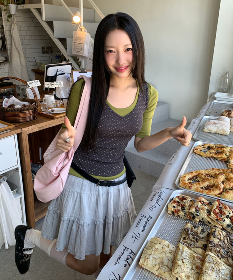 ラウンド5分袖Tシャツ(5color) OLIVE