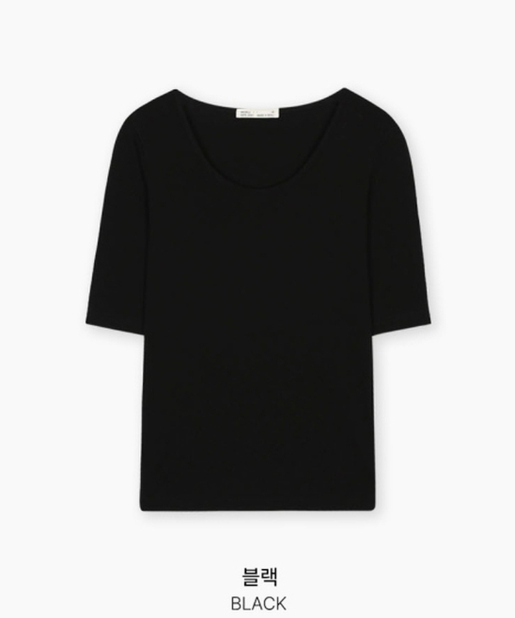 ラウンド5分袖Tシャツ(5color)