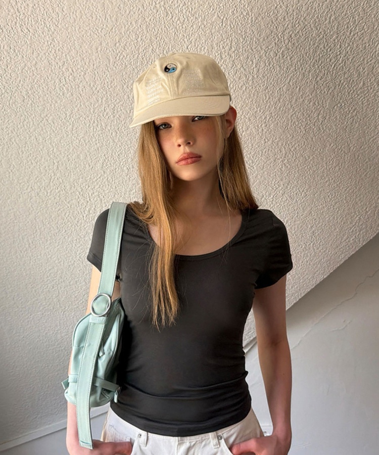 ベーシックUネック半袖Tシャツ CHARCOAL