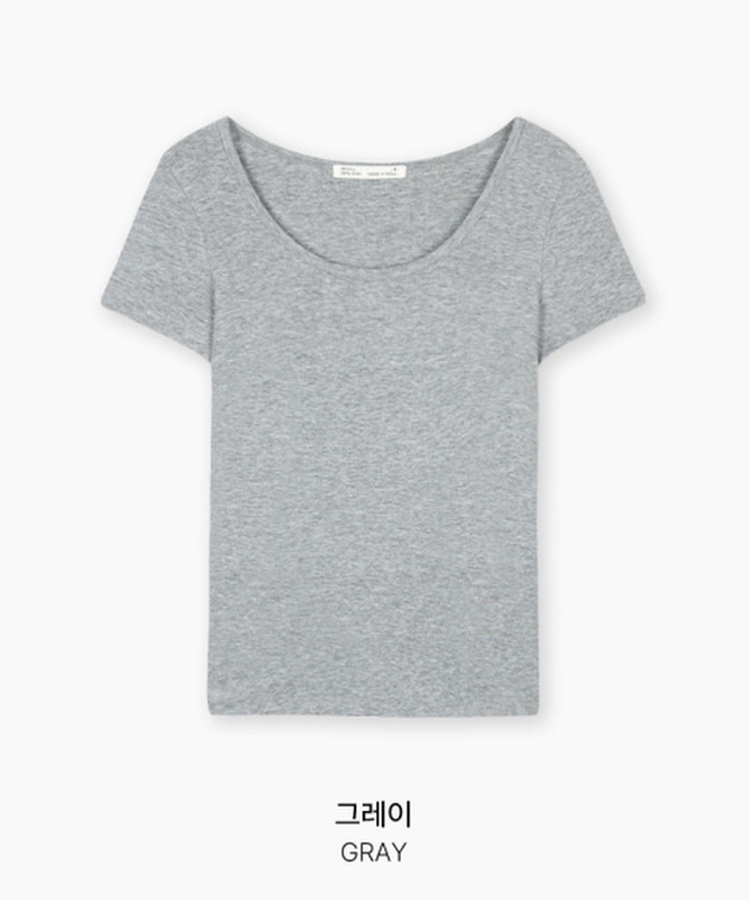 ベーシックUネック半袖Tシャツ