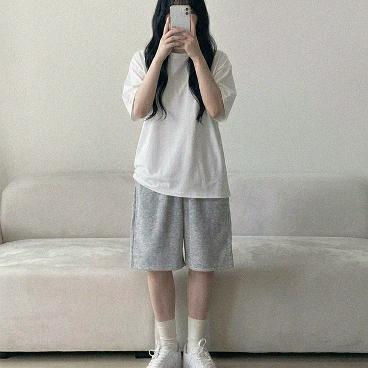 バミューダバンディングトレーニングパンツ MELANGE