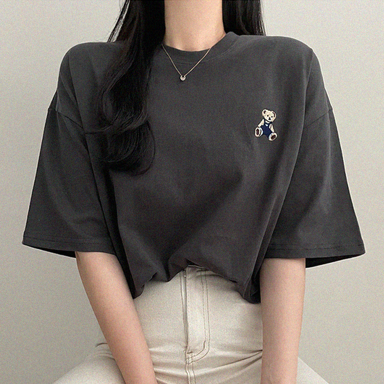ベアーオーバーフィット半袖Tシャツ CHARCOAL
