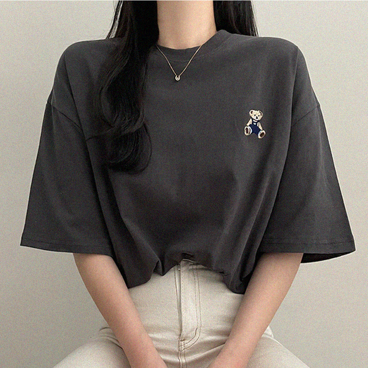 ベアーオーバーフィット半袖Tシャツ CHARCOAL