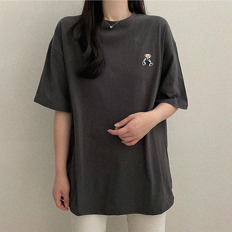 ベアーオーバーフィット半袖Tシャツ CHARCOAL
