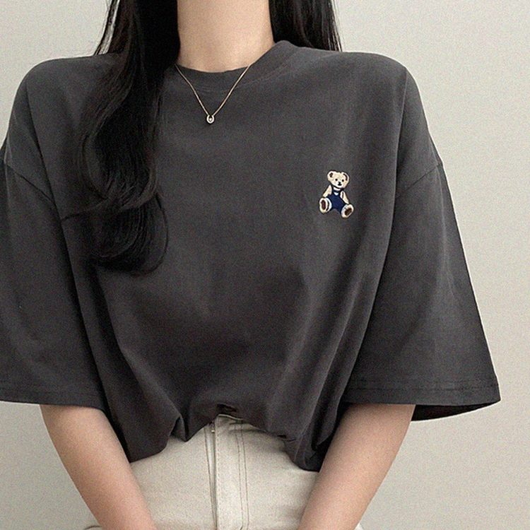 ベアーオーバーフィット半袖Tシャツ CHARCOAL