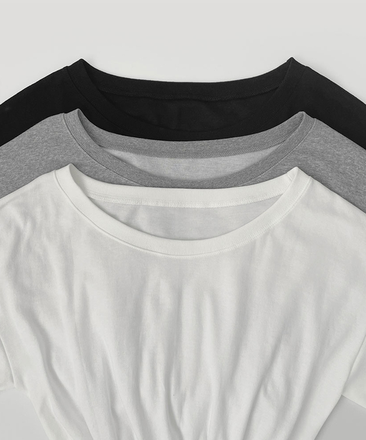 オフショルダークロップドトレーナー