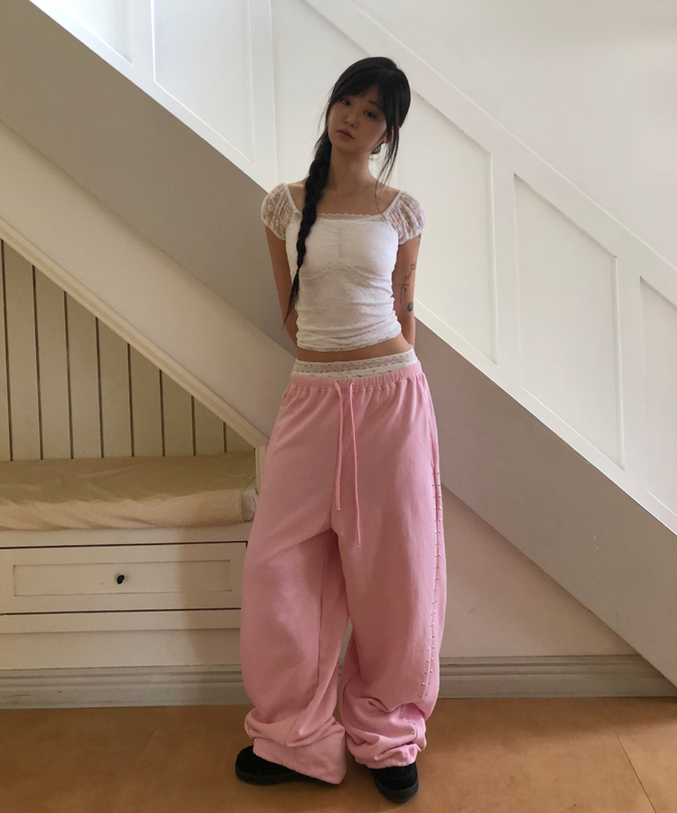 フラワーレイヤードショートパンツ IVORY