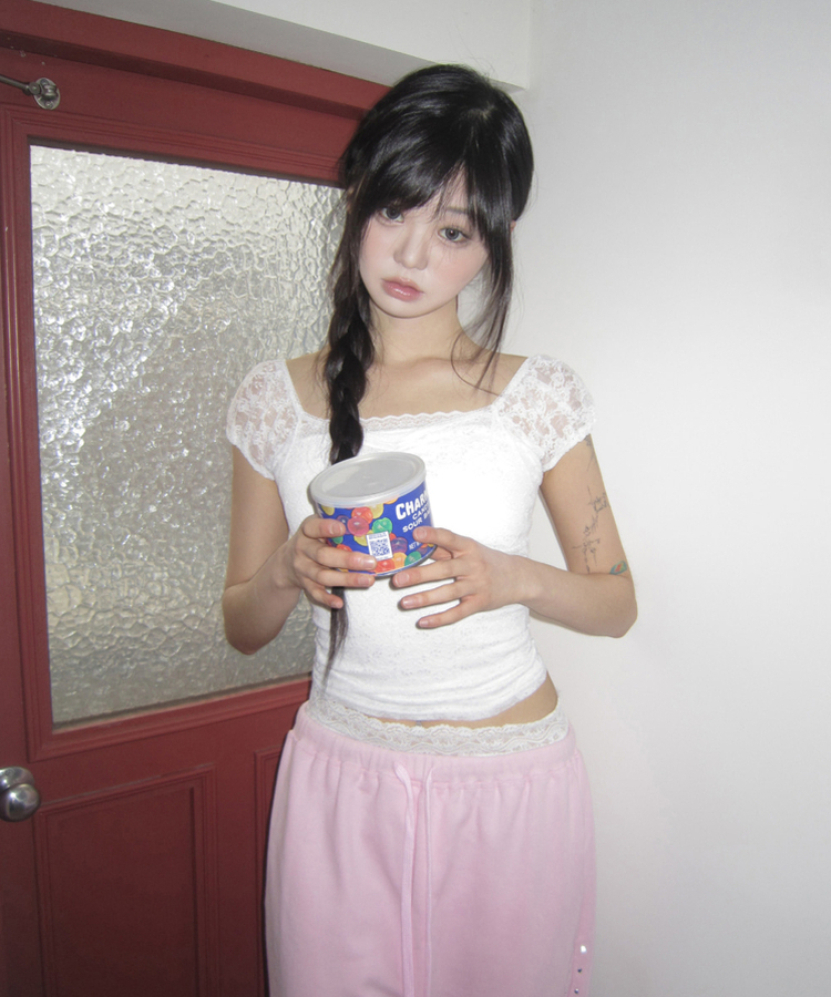 フラワーレイヤードショートパンツ IVORY