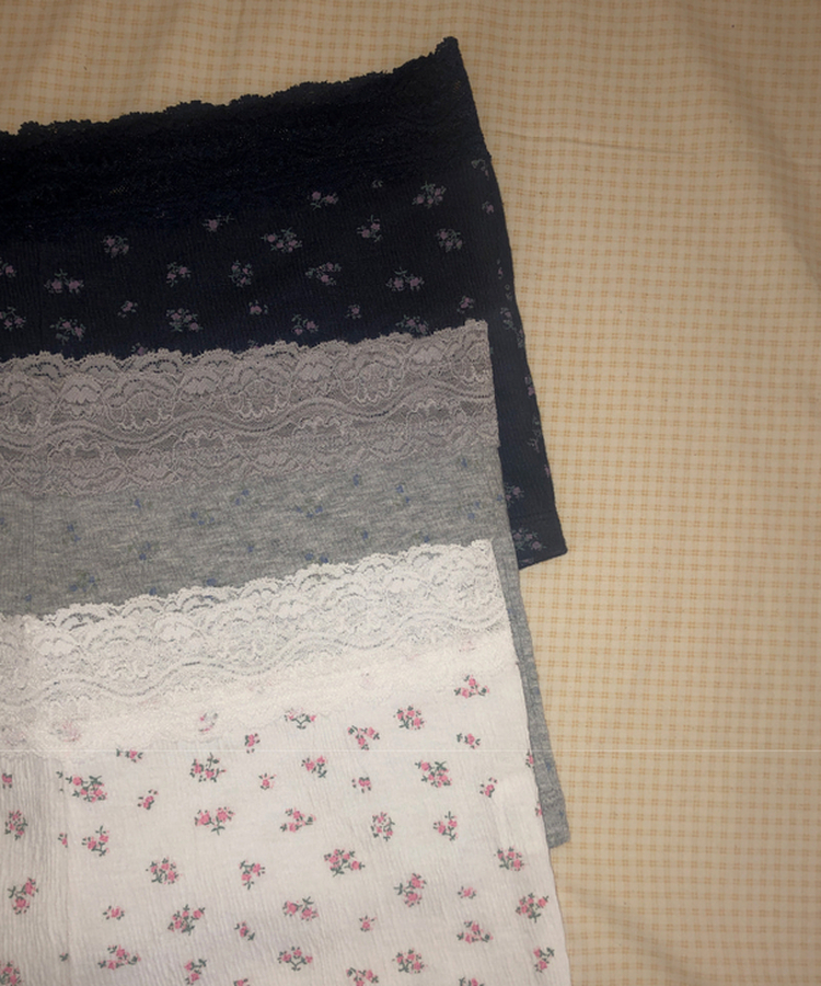 フラワーレイヤードショートパンツ IVORY