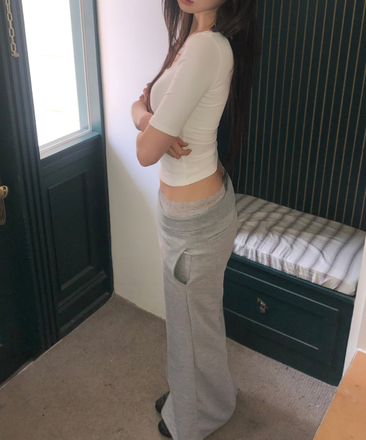 フラワーレイヤードショートパンツ MELANGE