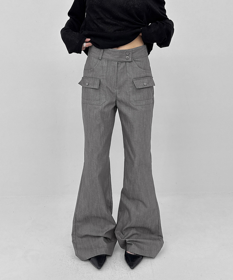 ポケットブーツカットパンツ GREY