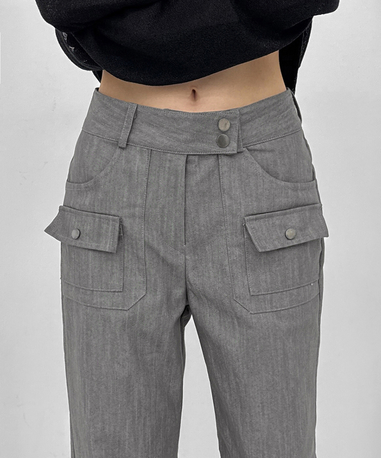 ポケットブーツカットパンツ GREY