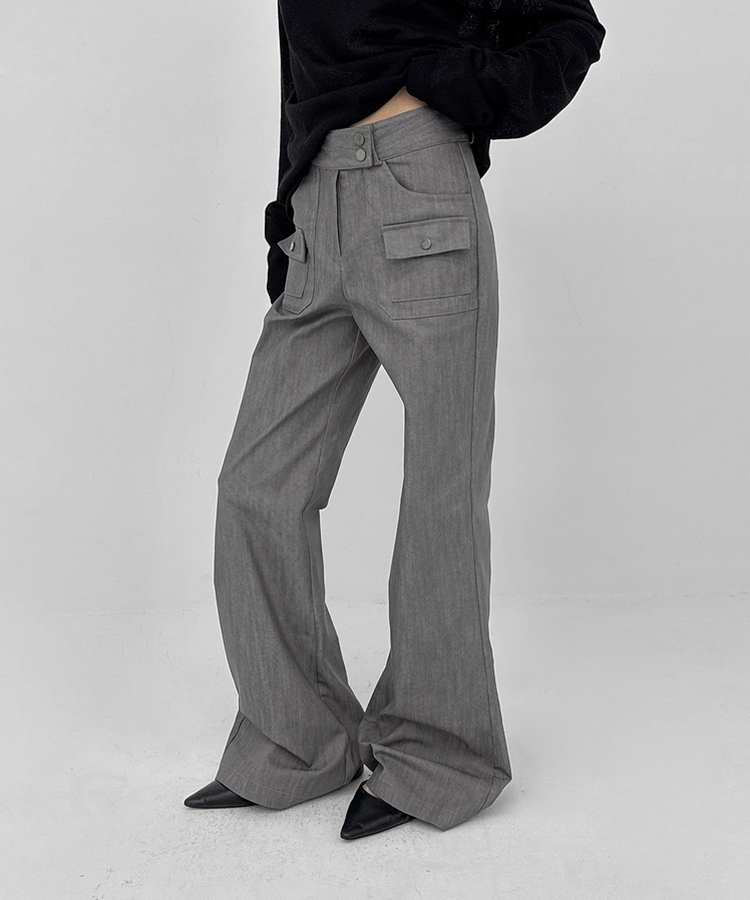 ポケットブーツカットパンツ GREY