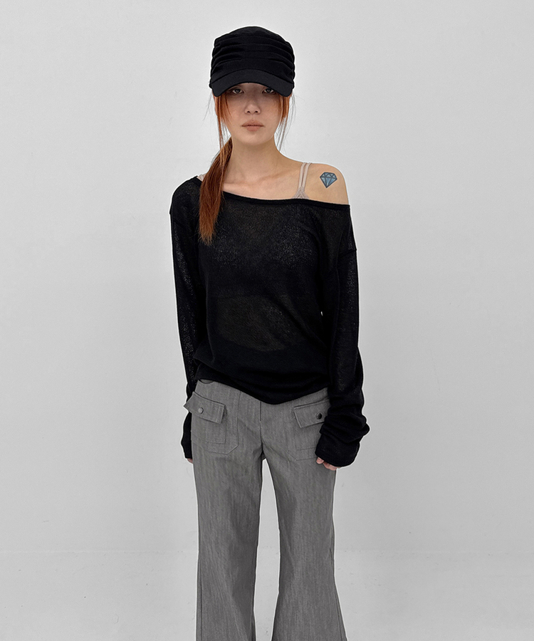 ポケットブーツカットパンツ GREY