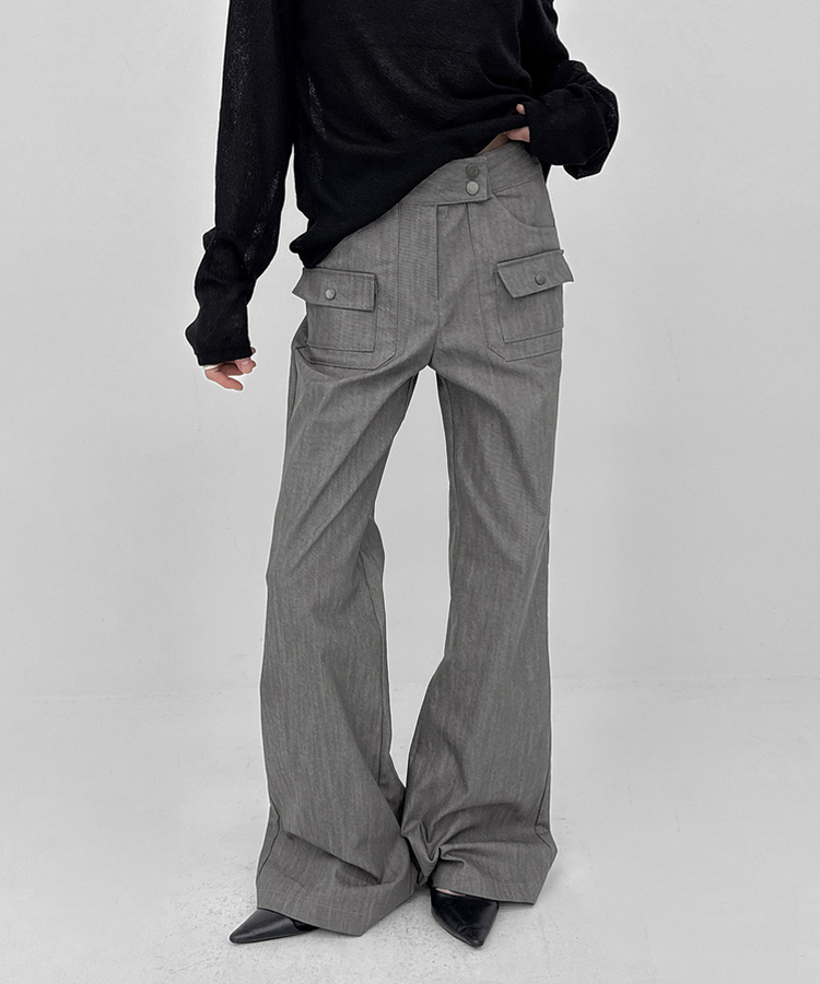 ポケットブーツカットパンツ GREY