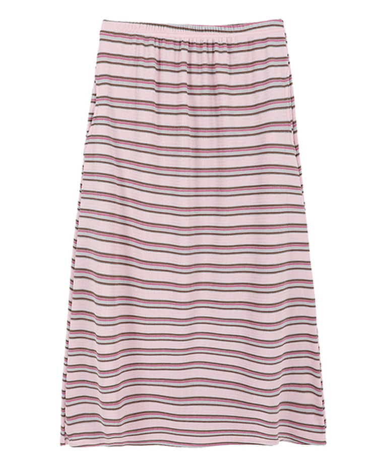 ワッフルストライプロングスカート