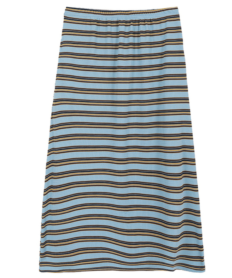 ワッフルストライプロングスカート