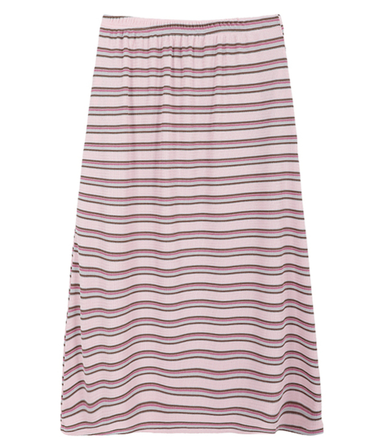 ワッフルストライプロングスカート