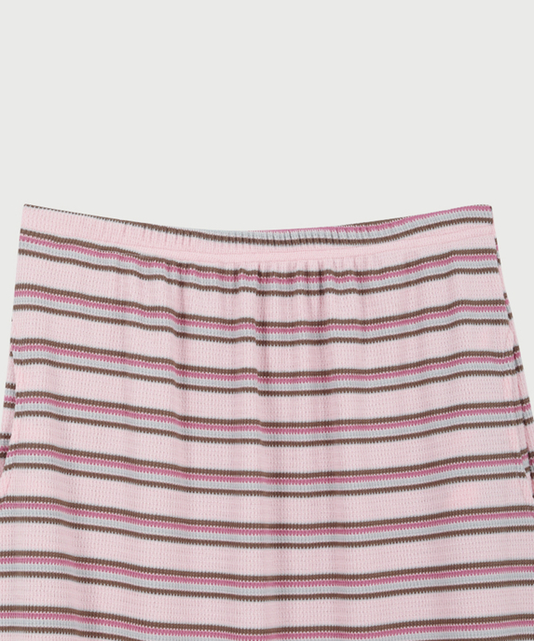 ワッフルストライプロングスカート