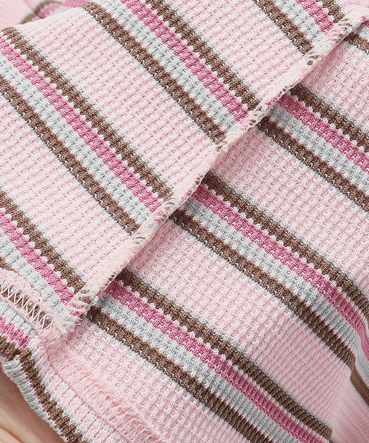 ワッフルストライプロングスカート