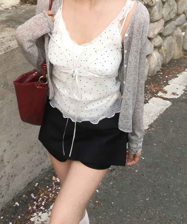 【ベルト付き】ミニスカートパンツ BLACK