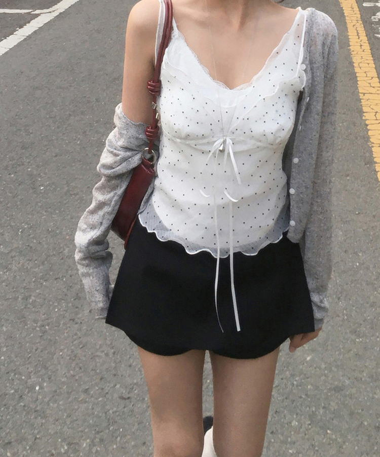 【ベルト付き】ミニスカートパンツ BLACK